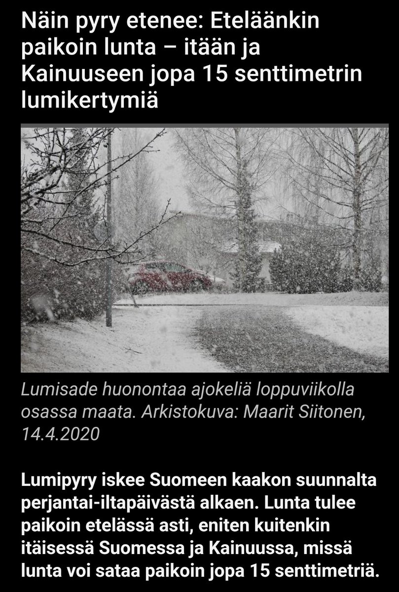 Päästöt alas, lumet takas!