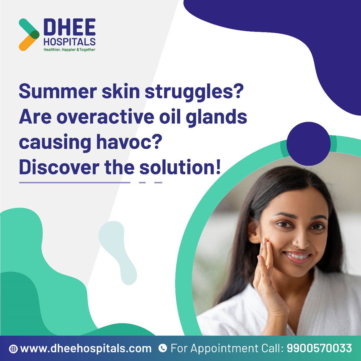 Combat summer skin struggles with personalized treatment from Dr Archana Lakshman, our expert dermatologist. Take charge of your skin health and regain your confidence. Book now!
#SummerSkinCare #OilControl #Dermatology #HealthySkin #ConsultADermatologist #nammadhee