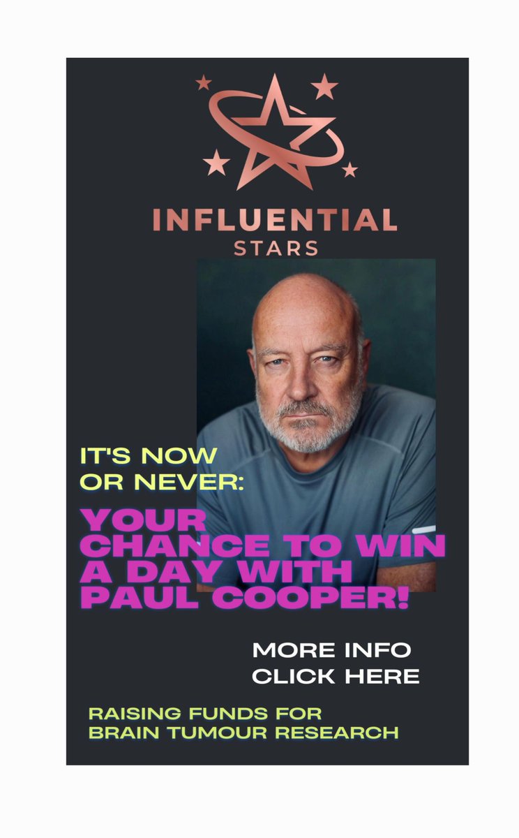 Spend the day with #ThisCountrys Martin Mucklowe, aka @Itsmygameblog

Win a day in the West End,  afternoon tea with cocktails & theatre show

Raising funds for Paul's chosen charity @braintumourrsch

influentialstars.org/draws/draw/36

#BBCThisCountry #BritishComedy #Cancer #WestEndTheatre