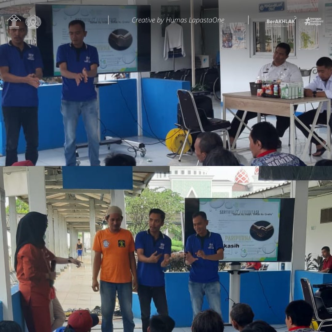 Lapastaone01's tweet photo. Lapas Kelas I Tangerang menyelenggarakan kegiatan donor darah dan sosialisasi Perilaku Hidup Sehat dan Bersih mdalam rangka menyambut HBP ke-60. Kegiatan ini berlangsung pada hari Rabu (17/4) secara terpisah di Klinik dan Aula Kunjungan Lapas Kelas I Tangerang. https://t.co/blr5d9XNf1