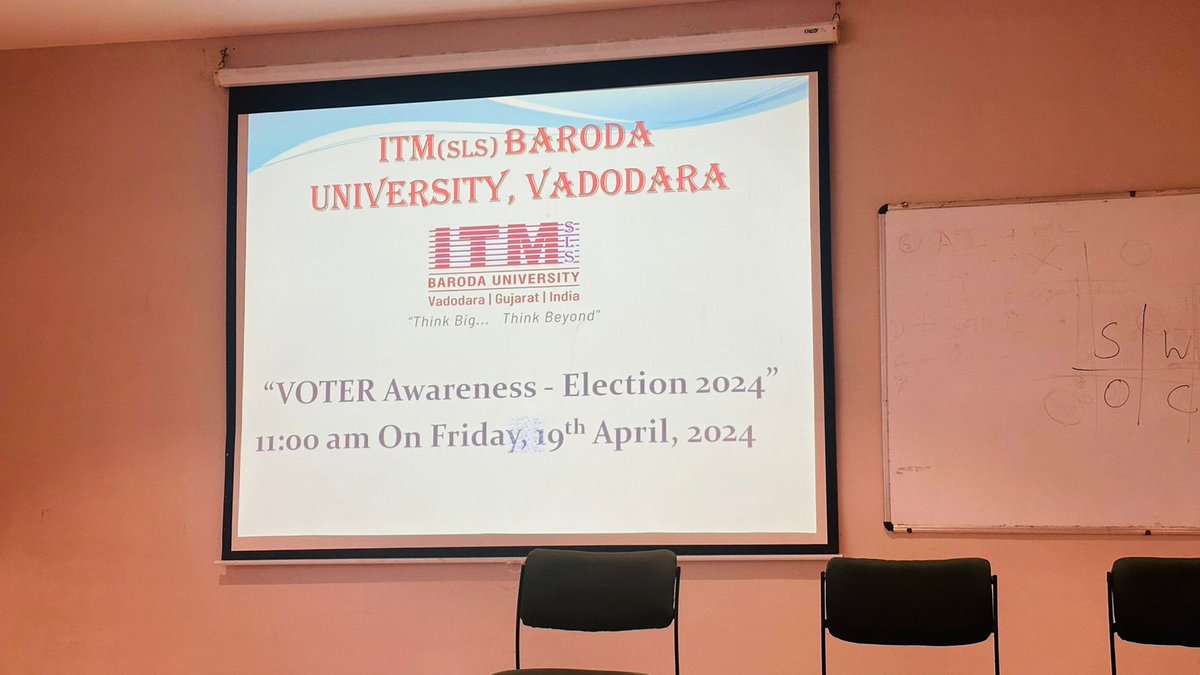 DesarAero's tweet photo. આજ તા.૧૯.૪.૨૪ના રોજ ITM University ખાતે Voter Awerness Programm..135 -Savli Ac....@CollectorVad @ECISVEEP @SdmSavli @DEOVADODARA https://t.co/o5K8pxpHWx