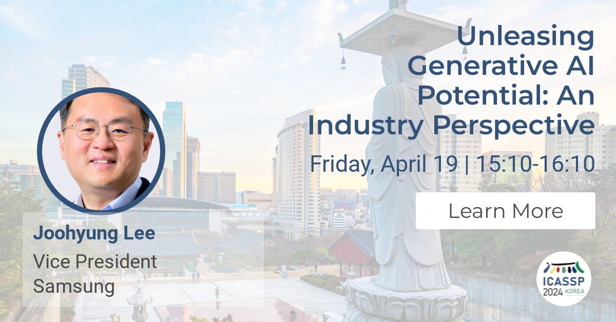 Starting soon: Our final Industry Plenary Talk by Joohyung Lee, Unleasing Generative AI Potential: An Industry Perspective, at 15:10 in the Auditorium. Learn more here: hubs.la/Q02tqh9j0