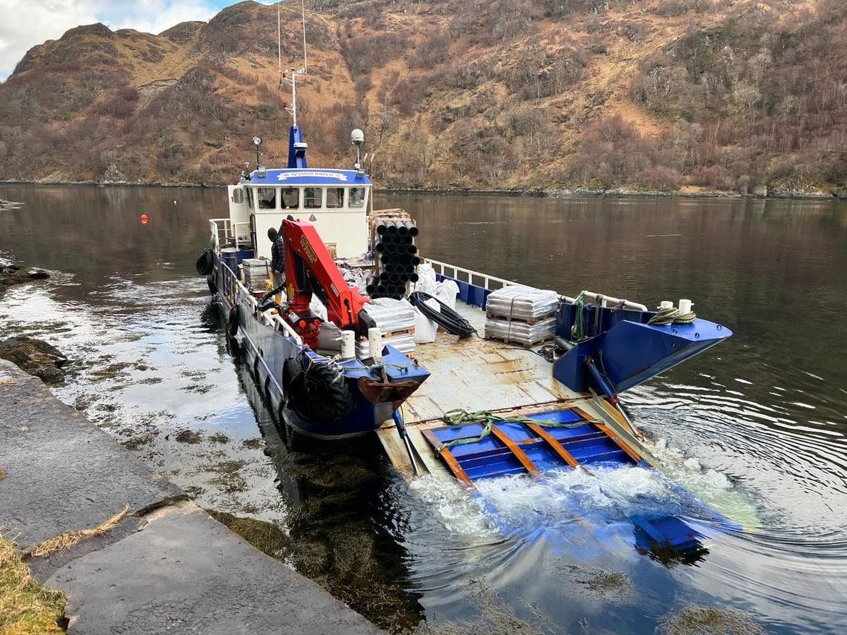 As projects go, we’ve found a pretty challenging one! Supporting a contractor, @travisperkinsco supplied materials to their site by transporting the materials down miles of singletrack road before being loaded onto a boat to arrive at a remote site location. Great work team 👏