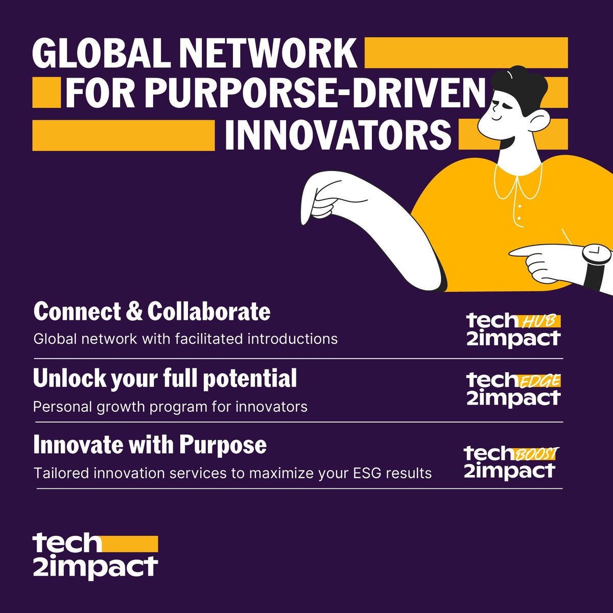 Exciting news! @tech2impact is relaunching with a focus on purpose-driven #innovation. Join their global network at the tech2impact HUB for connections, learning, and exclusive benefits 🌐 Learn more at buff.ly/3cUjVfl.