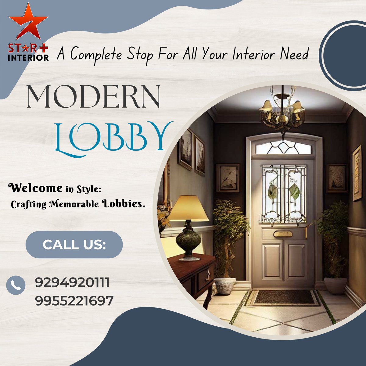 Star Plus Interior
Transforming Spaces, Creating Impressions! 
Elevate your lobby to a whole new level of sophistication with StarPlus!  
#interiordesigntrends #interiordecorating #StarPlus #LobbyLuxury #InteriorDesign #architecturedesign #homedecorideas #homestylingideas
