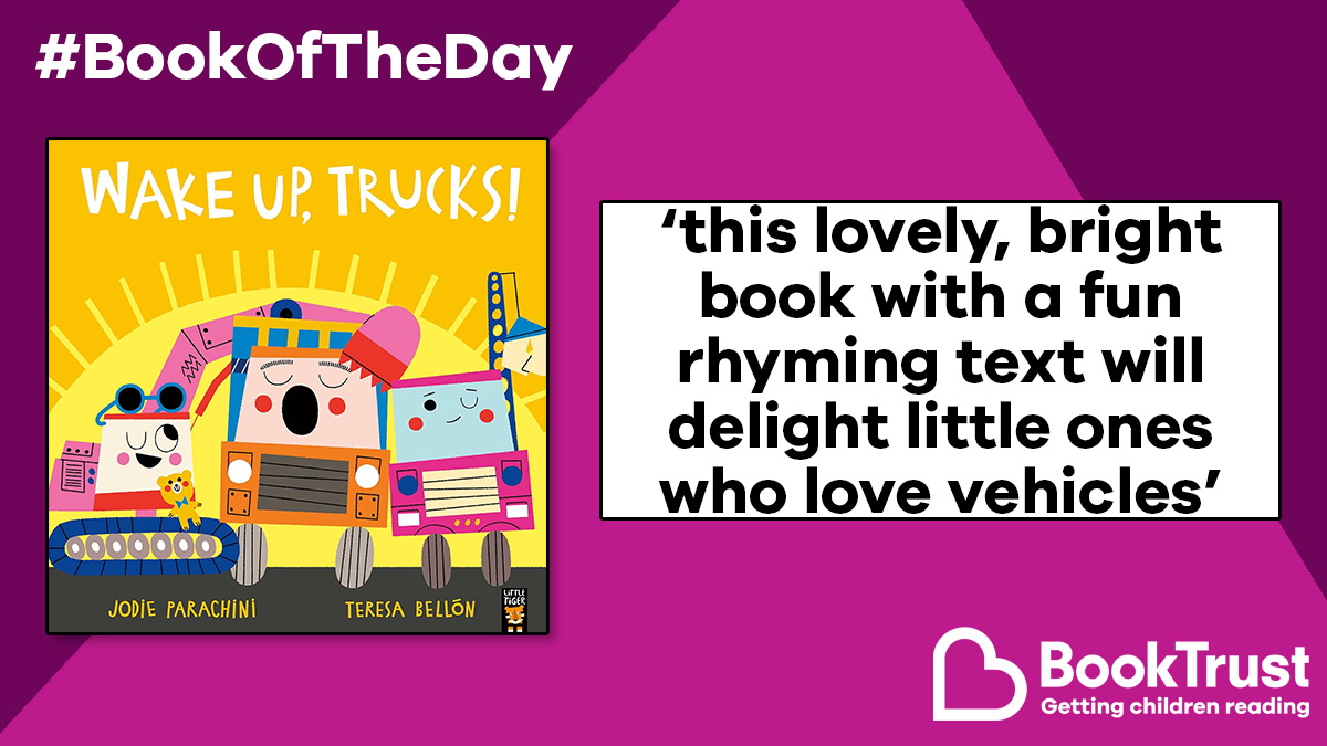 Booktrust's tweet photo. Our #BookOfTheDay is perfect for any young children who love diggers and trucks!
Following a day in the life of a truck with lots of vocabulary-building words, there's plenty to enjoy in #WakeUpTrucks from @JodieParachini & Teresa Bellลn:
https://t.co/kcP653ay5a @LittleTigerUK https://t.co/7aryj4Uok9