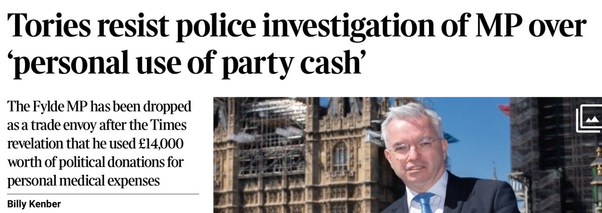 Wrong address - call the police. £14,000 of party funds misused - don’t call the police.