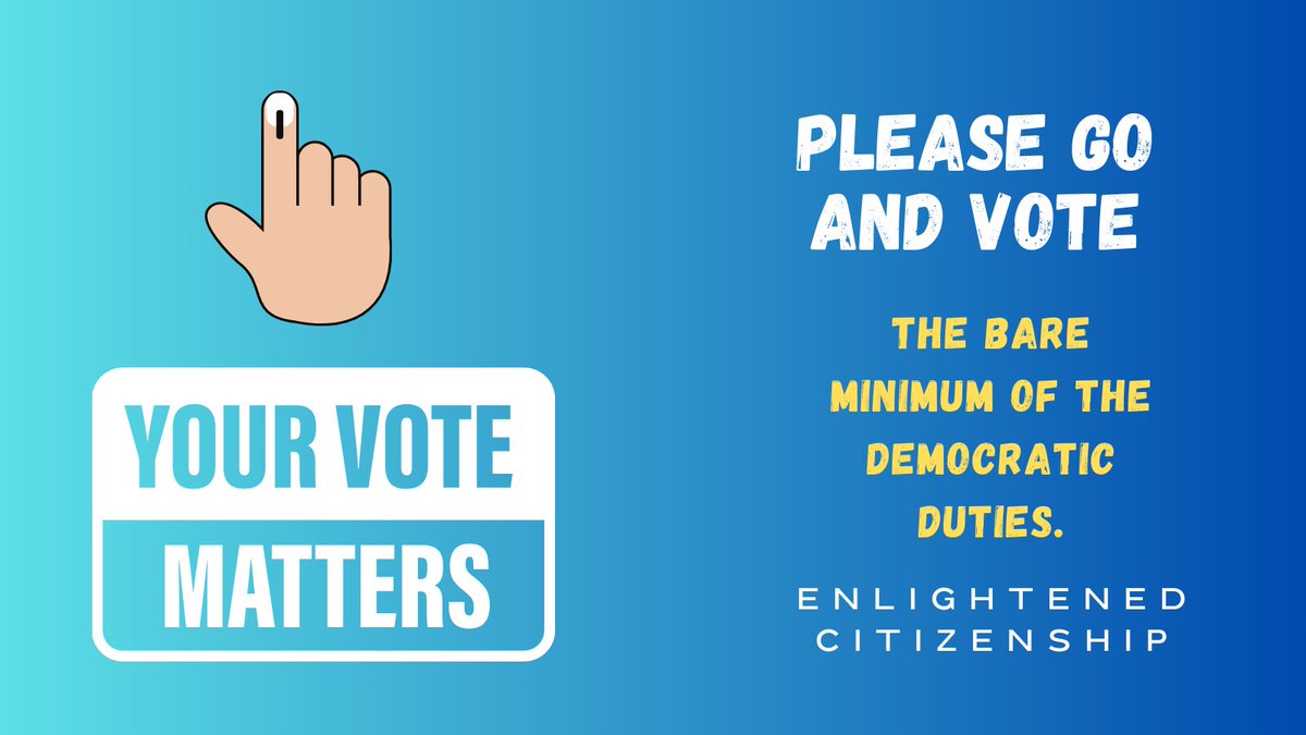 The grand festival of the world's largest #democracy has begun today—the Indian Parliamentary elections. Power of a vibrant democracy lies in our single vote. So, please go out and vote.

#India #elections #citizenshipawareness #indianelections #righttovote #vote #ivoteforsure