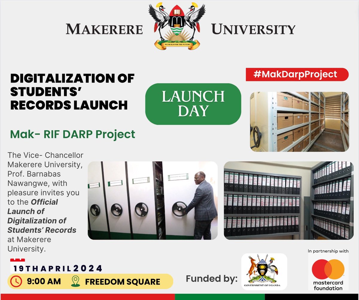 It's a splendid day here at the hill as we launch the #MakDarpProject, supported by the @Educ_SportsUg, in partnership with @MCFMakerere. Our Guest of Honor is Hon, Mama Janet K Museveni, the First Lady of the Republic of Uganda. The DARP project represents a significant leap…