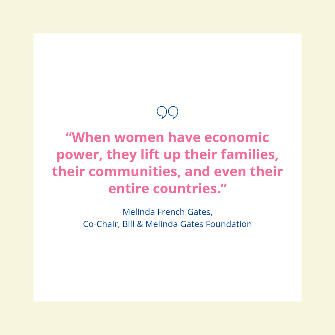 Here are some inspiring words from serial philanthropist @melindagates on the importance of women getting economic power! 🙌 #FridayMotivation #Melindagates #quoteoftheday