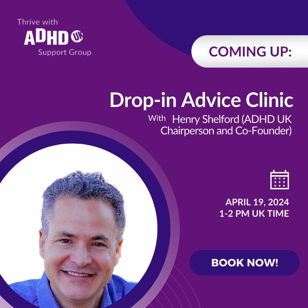 Join us for these two ADHD UK events scheduled today. You can get your tickets by donating regardless of size (even £1, but the suggested donation is £5). We appreciate all your support. Book your tickets here: store.adhduk.co.uk/events/ Thrive with #ADHDUK