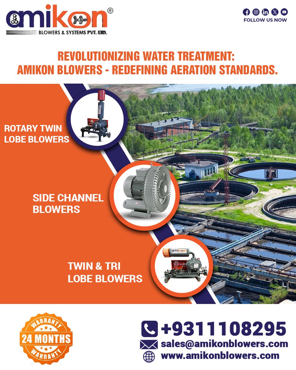 Diving into the future of water treatment with Amikon Blowers - where innovation meets sustainability. 
.
.
.
.
#amikon #amikonblowerstreatment #amikonblower #Rootblowers #sidechannel #TwinLobeBlower #airflow #dynamics #PowerandEfficiency #BlowerInnovation #IndustrialRevolution