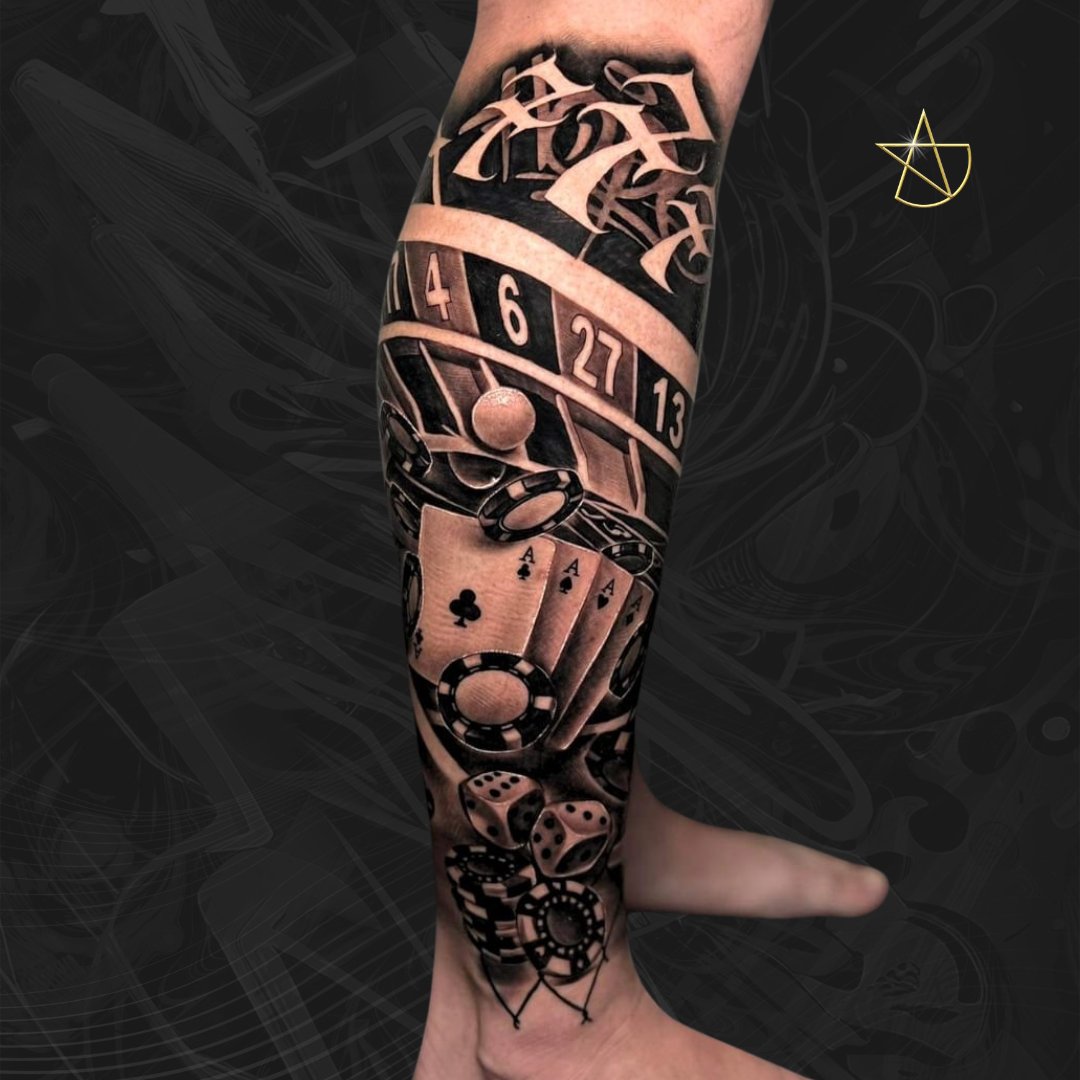 Life's a gamble, play your cards wisely. 🎲♠️

#tattoo #tattooart #tattooideas #tattooartist #tattoostyle #tattooinspiration #tattoodesign #tattooink #tattooflash #tattoolove #tattooidea #tattoolove