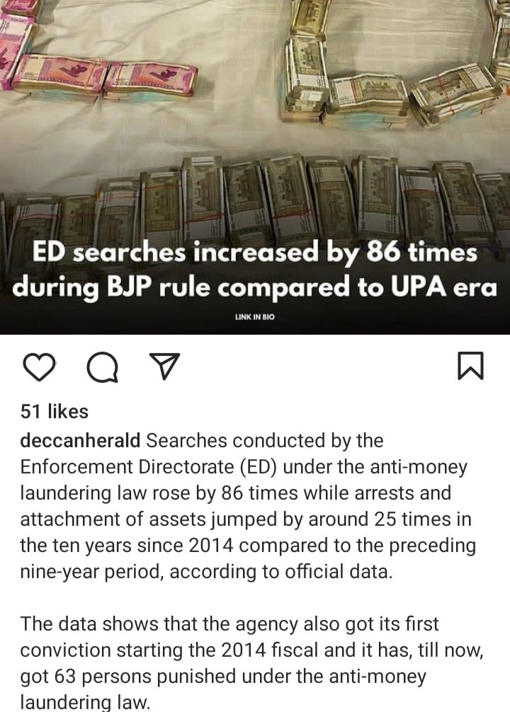 It is not only opposition that is being chased rather ED is more active since 2014. You can't deny the fact @BJP4India @BJP4UP @b_bhushansharan @cmbjpup @myogiadityanath @narendramodi @brajeshpathakup