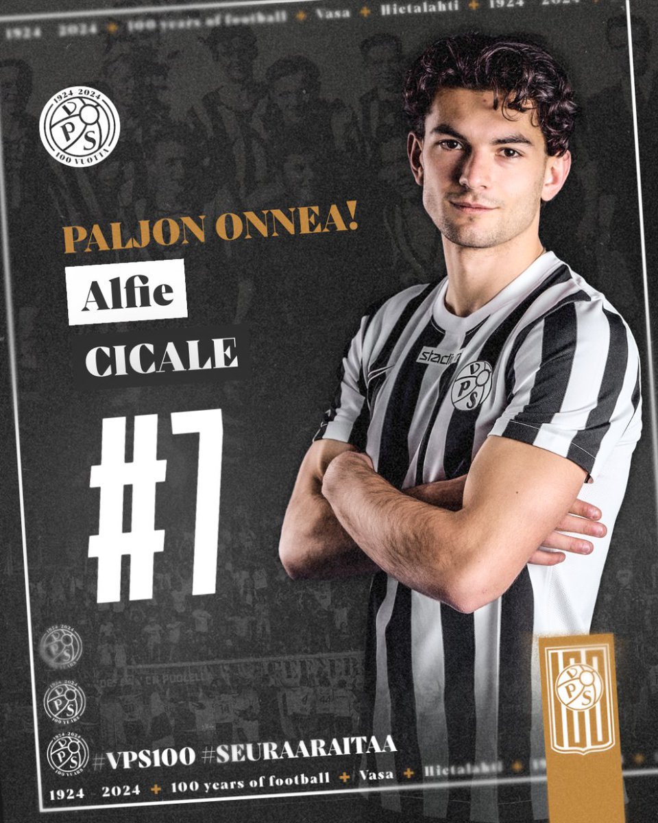 Tänään syntymäpäivää juhlii Alfie Cicale! 🎉

Happy birthday Alfie! 👊

#yhdessäseistään #seuraaraitaa #vepsu #vaasa #vasa #veikkausliiga #lemonsoftstadion #vps100