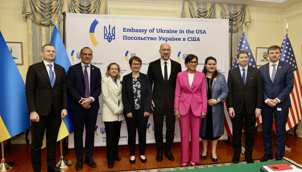 🇪🇺🇺🇦 Highly productive meeting with our partners and fellow development finance institutions to better support private and public investment in #Ukraine Cooperation & coordination are of the essence for maximum impact of projects on the ground. #StandWithUkraine #SpringMeetings