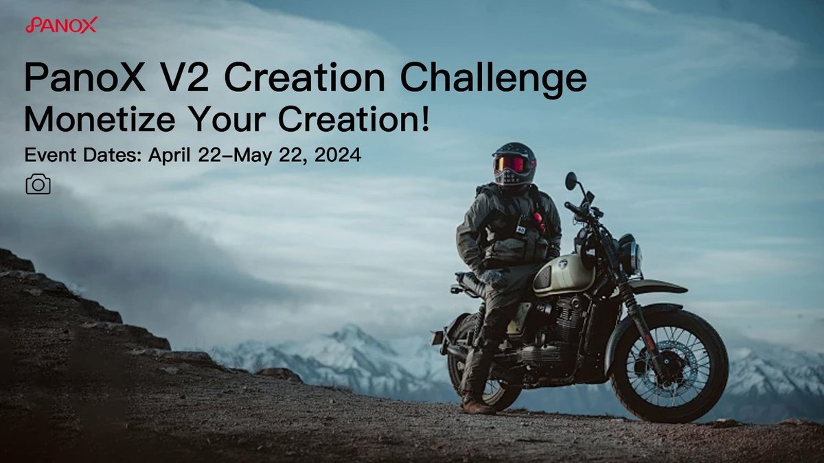 📸 Calling all creators! 🌟 Participate in the PanoX V2 Creation Challenge and showcase your creativity!

🏆There are exciting incentives up for grabs!

Join in: bit.ly/4d2qWcc

#PanoXV2CreationChallenge #CreativityUnleashed #360camera #panoxv2