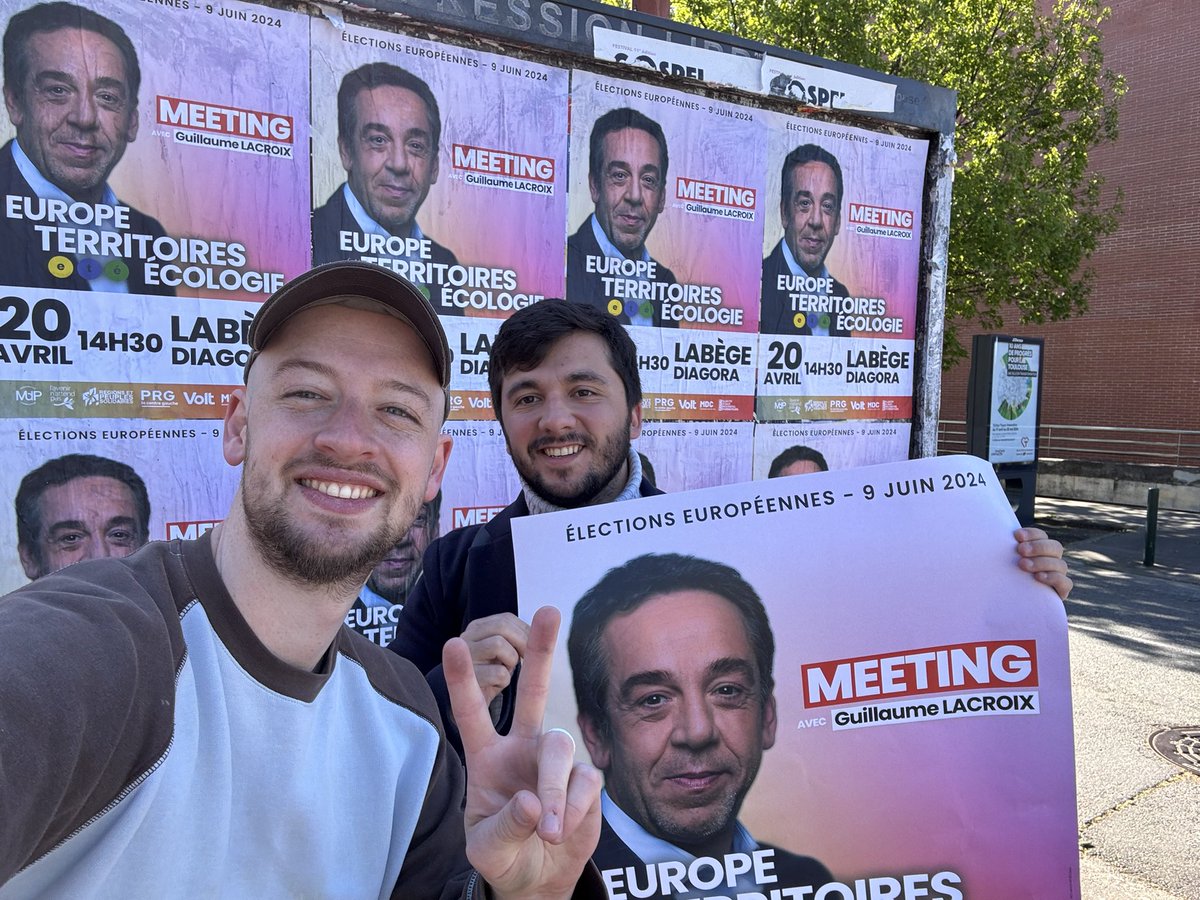 LucasDuval_'s tweet image. 👉 Collage ce matin avec @AdrienCopros de chez @volt_france pour le meeting de la coalition progressiste demain à #Labège.

@ETE_2024 @PartiRadicalG @Lacroix_PRG @GarelVincent81 @BrutusFlorence @MolinozPatrick @c_caillourobert @juliettemeadel @RetPS @MdpMouvement @SociauxDem