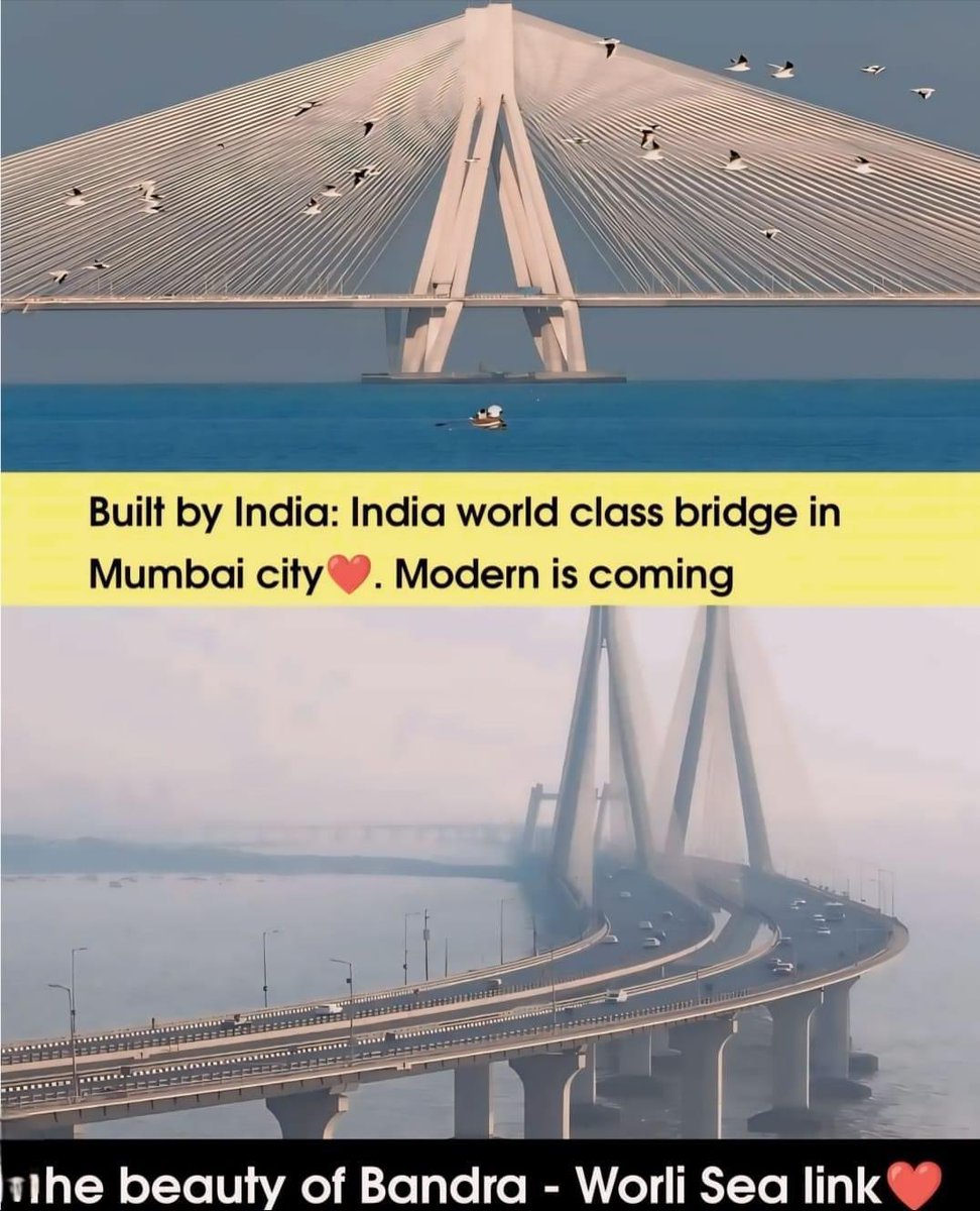 Best View Of My Lovely Modern India 📸🇮🇳
.

#modernindia #bandraworlisealink  #mumbaicity #bridge #worlisealink