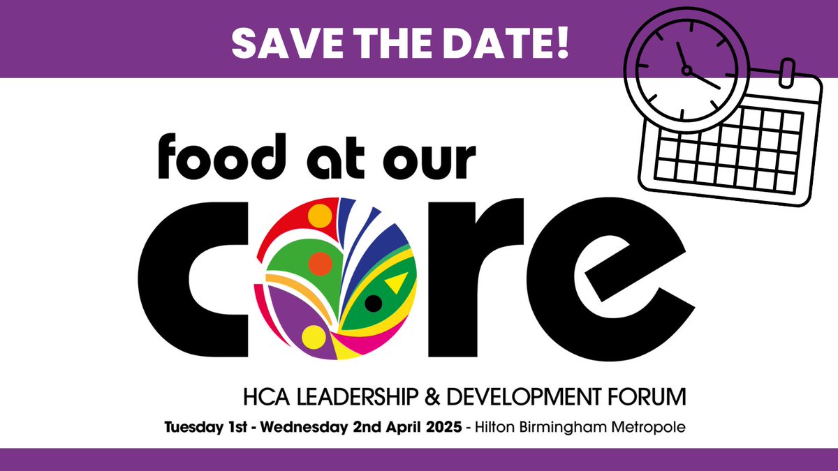 Following a successful @hospitalcaterer #HCAForum this week organised by colleagues from the @HCAWoS we would like to remind you to save the date 🗓️ for next year's event which will be organised by @HCANorthWest and held at the Hilton Birmingham Metropole on 1st & 2nd April 2025.