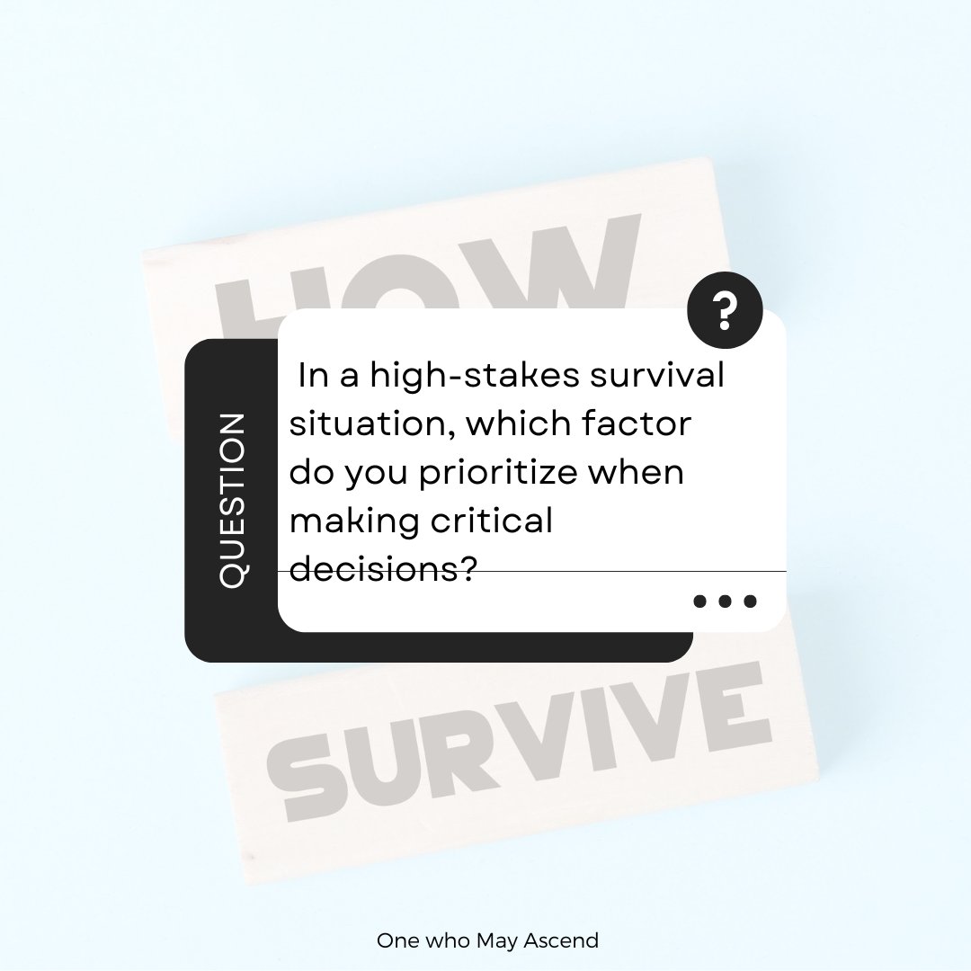 OnewhoMayAscend's tweet image. Do you trust your intuition and instinct to guide you in decision-making at the moment?
#OnewhoMayAscend #HowToSurvive