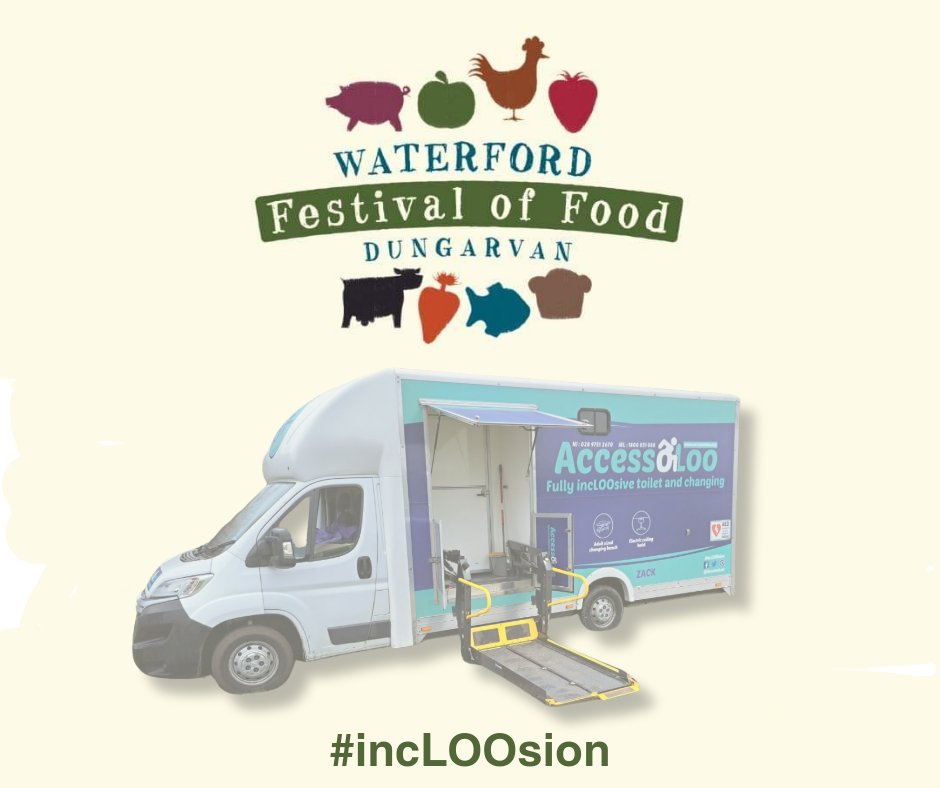 🥣 𝗪𝗮𝘁𝗲𝗿𝗳𝗼𝗿𝗱 𝗙𝗲𝘀𝘁𝗶𝘃𝗮𝗹 𝗼𝗳 𝗙𝗼𝗼𝗱 👨‍🍳

We are thrilled to be joining our friends at Waterford Festival of Food again this year and bringing incLOOsion and access to all to one of Ireland’s largest and longest-running community food festivals.