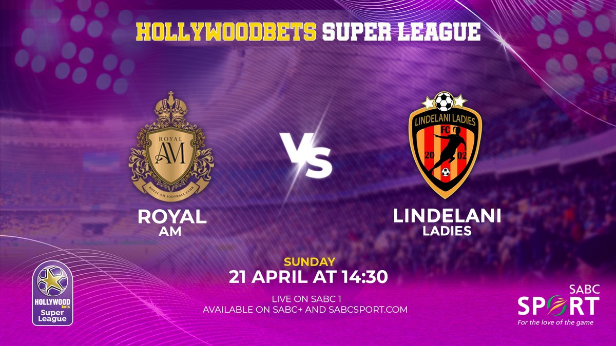 Game Alert!!!⚽️

Be a part of the #HollywoodbetsSuperLeague

🚨Live 
📅Sun, 21 April 
⏲️14:30 
📺SABC 1 
📱SABC+
🌐sabcsport.com 

#WeLoveItHere #SABCSportFootball