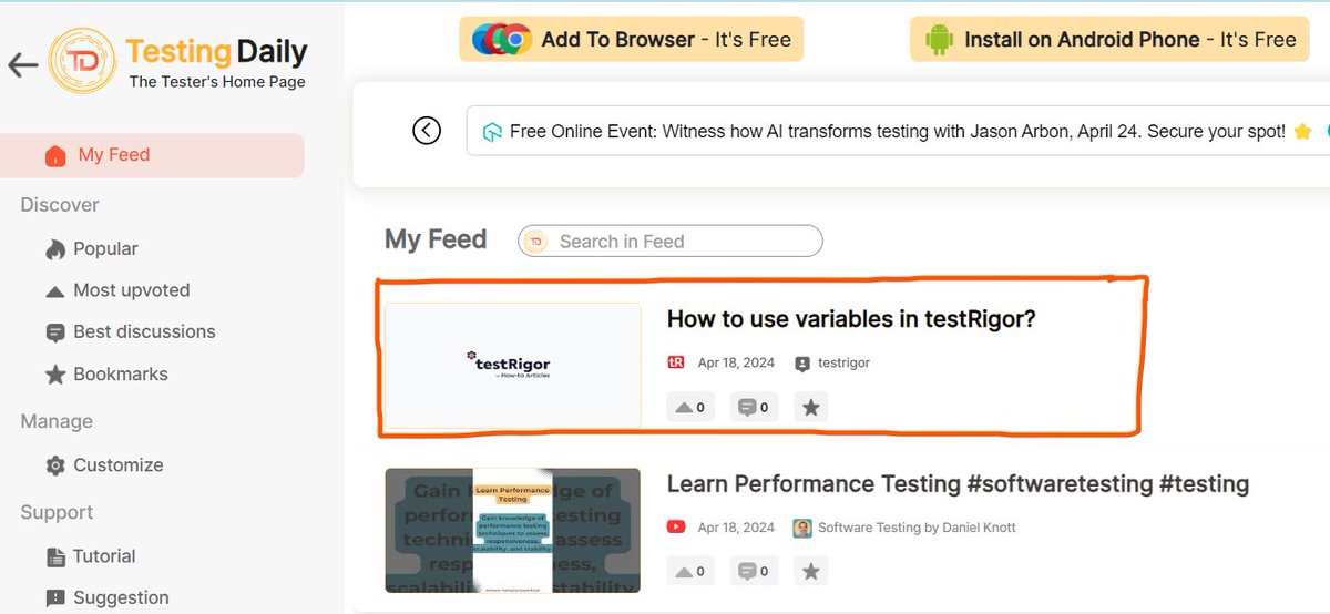 SH_TestingDaily's tweet photo. Read the New Article from @testrigor  at #Testingdaily
https://t.co/tmOojraUV9

#testrigor #testing #testingdaily https://t.co/cUPIThmq8h