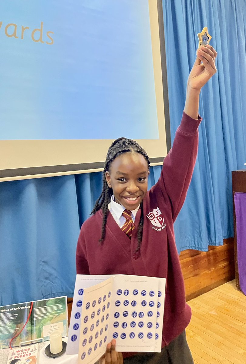 SJTDPrimary's tweet photo. 🌟 So special, she deserves her own post… the first child to collect 💯 House Points this year for demonstrating our school values! 
#Beallyoucanbe 
@SJDKennington @churchofengland @SouthwarkCofE @LSPLambeth https://t.co/zUizHEBnmc
