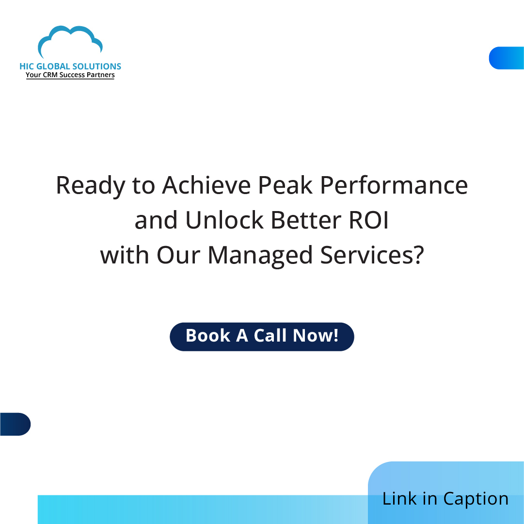 Rely on the experts at HIC to maintain the peak #performance of your implemented instances and consistently unlock ongoing #business value. Elevate your #Salesforce experience with our Managed #Services today! bit.ly/4aH10S6 @salesforce  #BusinessSolutions #expert #ROI