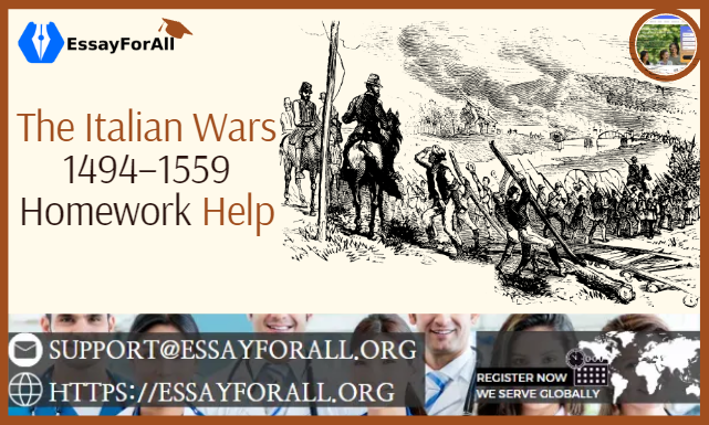 ESSAYFOR_ALL's tweet image. The Italian Wars 1494–1559 Homework Help: Essay For All
t.ly/4qkfq
At Essay For All encourage DIY approach, however should you need help with editing, proofreading, or a write up from scratch, we are at your service.
#essayforall #historyhomework #historyassignments