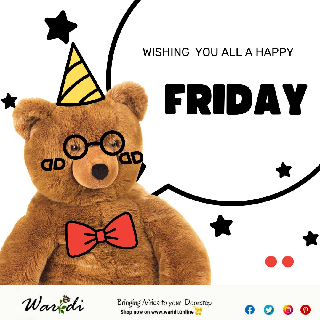 Happy Friday from Waridi Online! 🎉 Let the weekend adventures begin! Browse our fabulous collections and treat yourself to something special.

Wishing you a fantastic day ahead! #HappyFriday #WeekendVibes #WaridiOnline