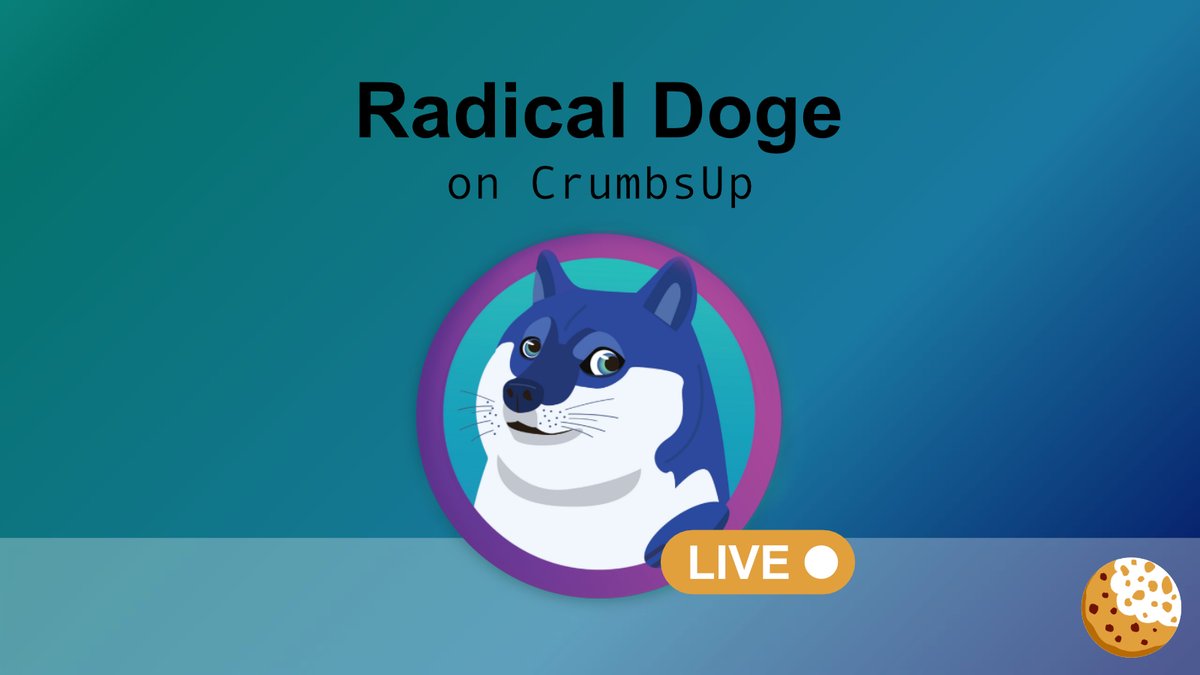 Another project has found its way onto our platform. 🍪🍪 A warm welcome for Radical Doge to the CrumbsUp family. 🐕👨‍👨‍👦@Doge_Radix Check out our Spaces 👉 crumbsup.io