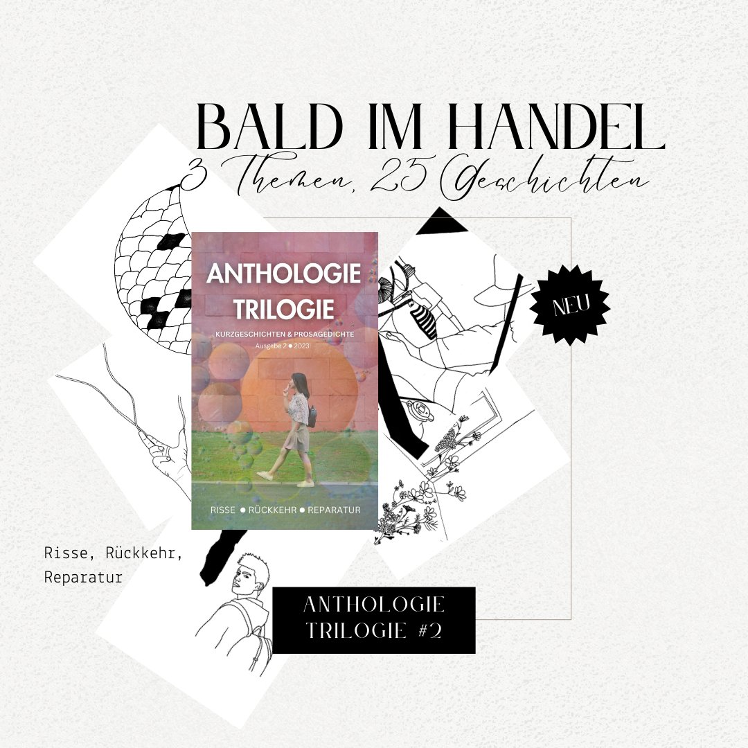 Die Anthologie-Trilogie #2 ist im Druck! In wenigen Tagen wird sie in sämtlichen Online-Shops zu kaufen sein. Das wird ein Fest! Ich freue mich darauf, euch all die wunderbaren Geschichten von insgesamt 21 Schriftsteller*innen zeigen zu können. #AnthologieTrilogie