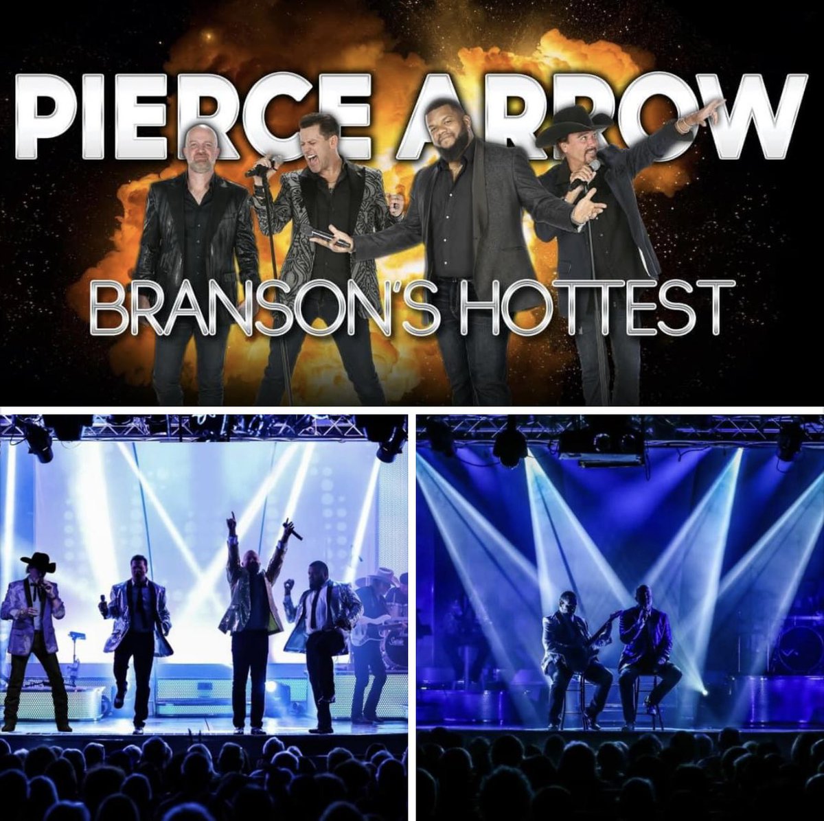 #Branson’s #Hottest #Quartert #piercearrow #Country #Decades #Comedy @piercearrowshow @ExploreBranson @VisitMO #vacations #LiveMusic #Book #Today @StayontheStrip #FREE #StayontheStrip #merchandise #swag #hotel #package #combo #2for1 #buyonegetone #Ozarks #comedian of the year