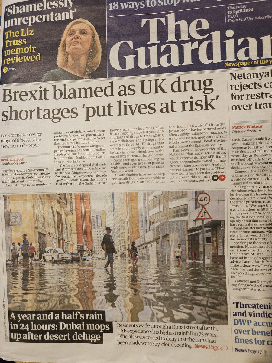 Great to be quoted on yesterday's @guardian front page on medicines shortages: 'Supply shortages are a real and present danger to those patients who rely on life-saving medicines for their wellbeing. Pharmacy teams have seen the problems get worse...over recent years.' #pharmacy