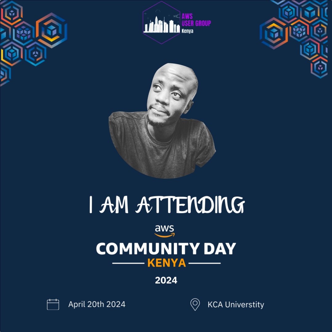 I am attending AWS Community Day Kenya 2024. 
 awsusergroupkenya.co.ke
#aws #awsugke #AWSCommunityDay #AWSCommunityDayKE