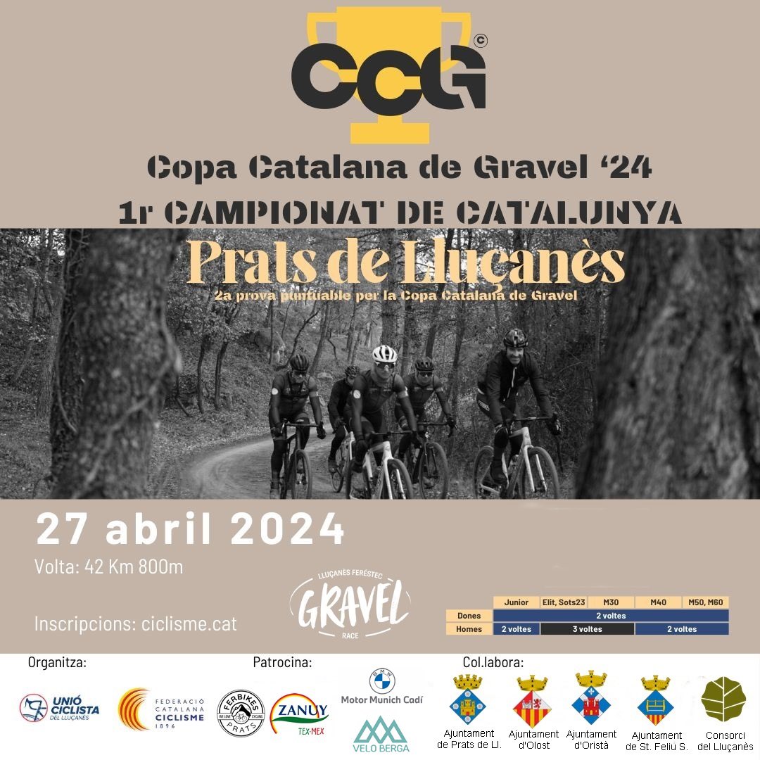 UCLLucanes's tweet photo. 💥 Les inscripcions per participar a la Lluçanès Feréstec Gravel Race es tancaran el proper dimarts 23 d’abril a les 12 de la nit! 

👉 Consulta tots els detalls de la cursa i fes la teva inscripció: https://t.co/4mJFABo8Wh https://t.co/ATe9myaprG