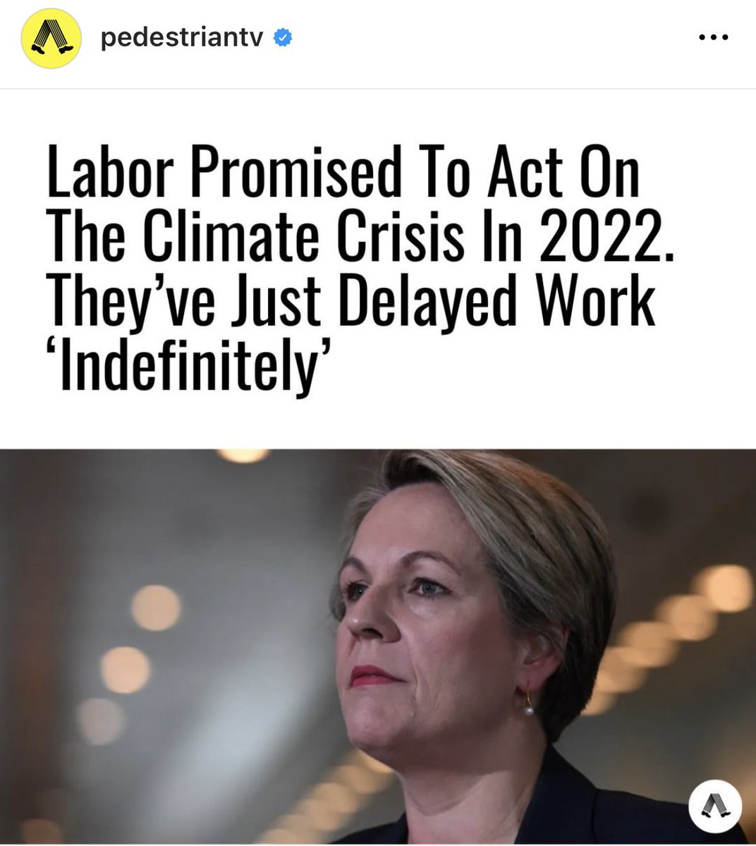So much for “ending the climate wars”. It’s Labor predictably kowtowing to their fossil sponsors. @tanya_plibersek @AlboMP A bit fat FAIL for you and your fossil simping, spineless government. #ClimateEmergency #StateCapture pedestrian.tv/news/labor-del…