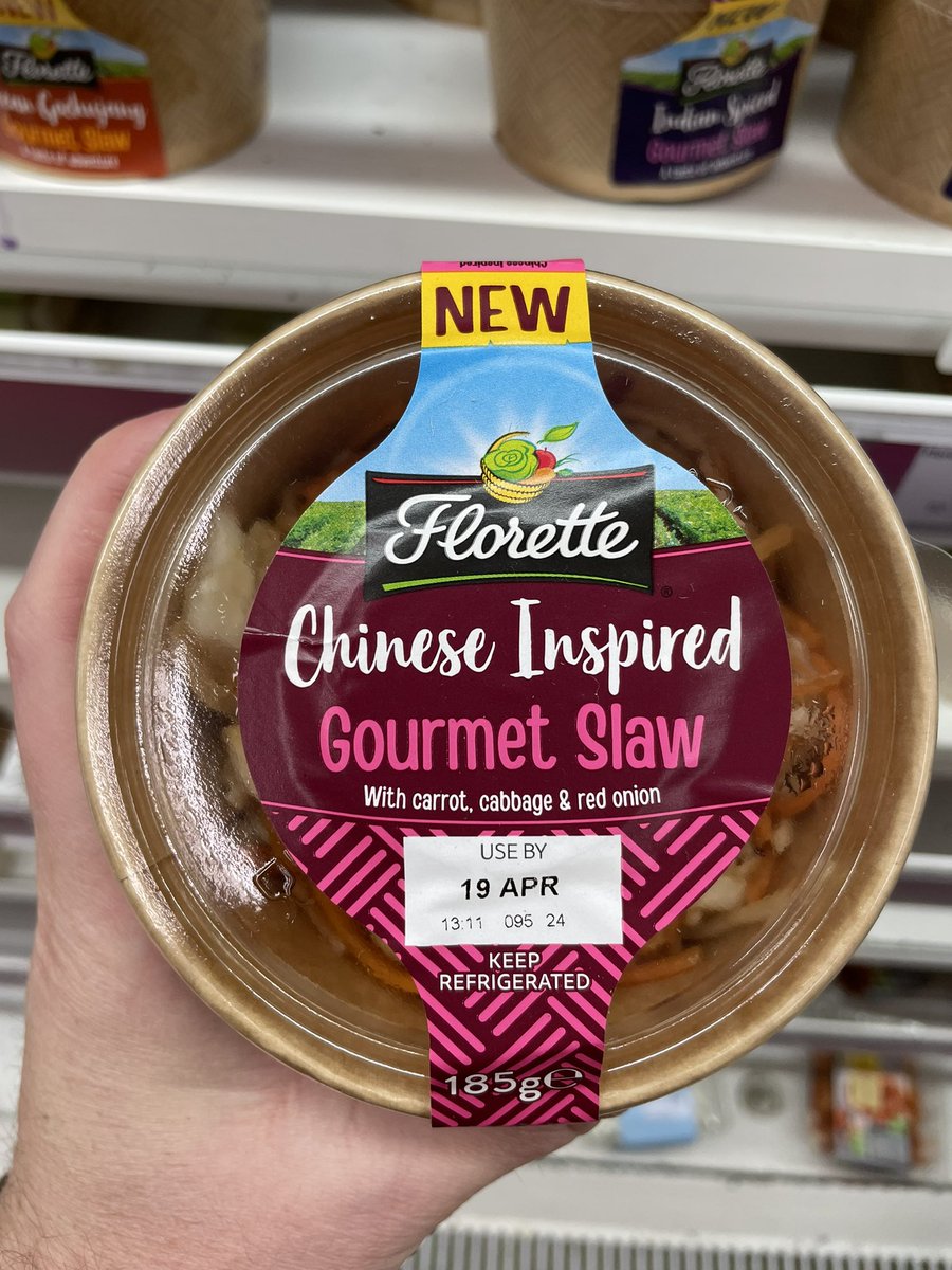 Gourmet Slaw! 👀 At Sainsbury’s @Florettesalad #florette #gourmetslaw #gourmet #slaw #coleslaw #indian #soiced #korean #gochujang #chinese #new #newproduct #wellthisisnew