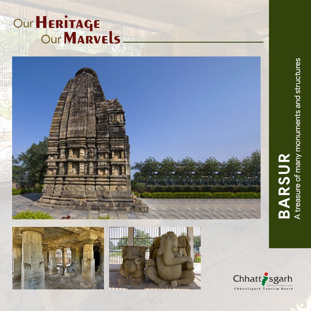 GoChhattisgarh's tweet photo. 𝐎𝐮𝐫 𝐇𝐞𝐫𝐢𝐭𝐚𝐠𝐞 𝐎𝐮𝐫 𝐌𝐚𝐫𝐯𝐞𝐥𝐬
Barsur, Throne of Nagavanshi Dynasty, located 32 km from Dantewada district, is a captivating destination for history and archaeology enthusiasts, with many monuments and structures that promise to amaze visitors.
#heritage #barsur https://t.co/pU0Matwr7t