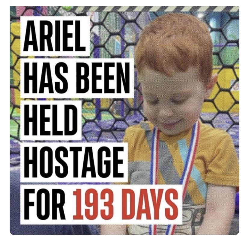 Ariel Bibas 4 ans, otage à #Gaza, enlevé il y a 193 jours par des #terroristes du #Hamas 🇵🇸. Sans défense face à des #islamistes armés. Il doit rentrer chez lui sans condition. Ce n’est pas une position politique, c’est juste faire preuve d’humanité !