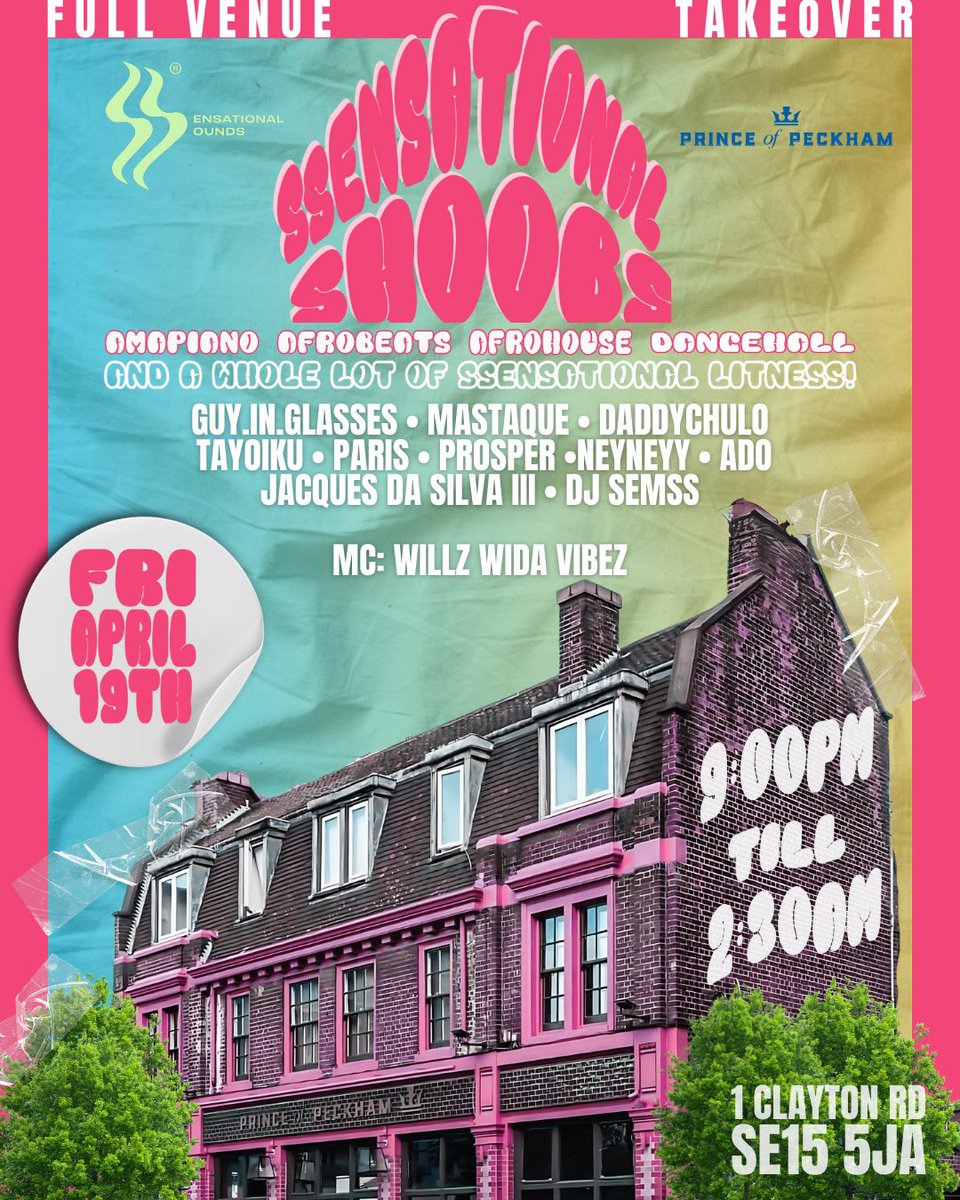 TONIGHT WE GET LIT!💃🏽🕺🏾🤪🚀
<a href="/princeofpeckham/">Prince of Peckham</a> 🫡🫶🏾

🎟️🎟️ link.dice.fm/tm4vZuvQUIb?sh…