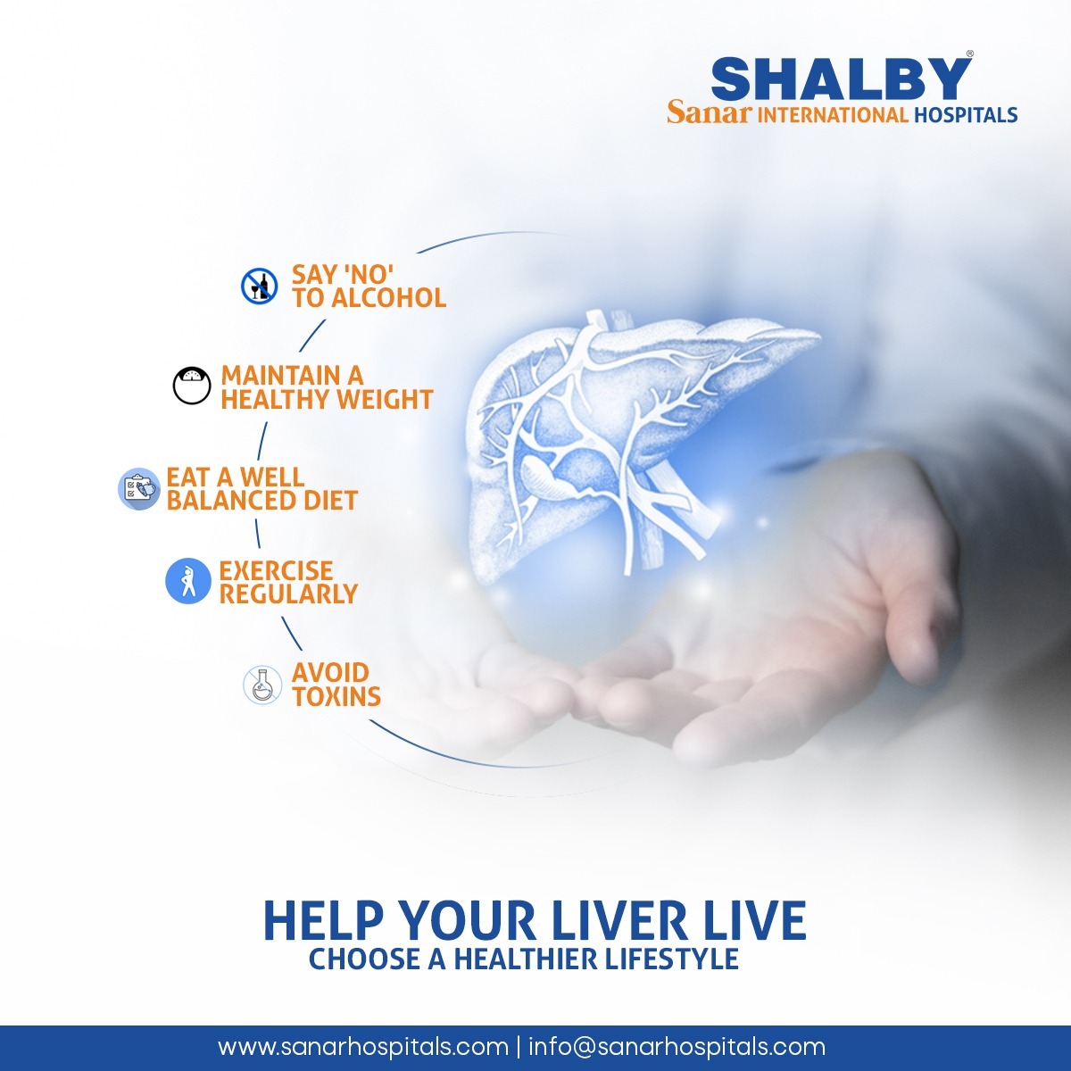 Today on World Liver Day, we at SHALBY Sanar International Hospitals are raising awareness about liver health and the pivotal role it plays in our well-being. The liver is your body's powerhouse, crucial in fighting infections, processing nutrients, and detoxifying. This World