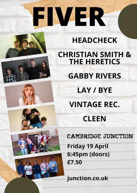 Don’t miss your chance to see @Vintagerec_band and @CLEEN_band at the @CambJunction #FIVER tonight. We are so proud that 2 of our @Coleridge_Edu Bands have been invited to play! It’s going to be an amazing gig! Can’t wait! @United_Music1