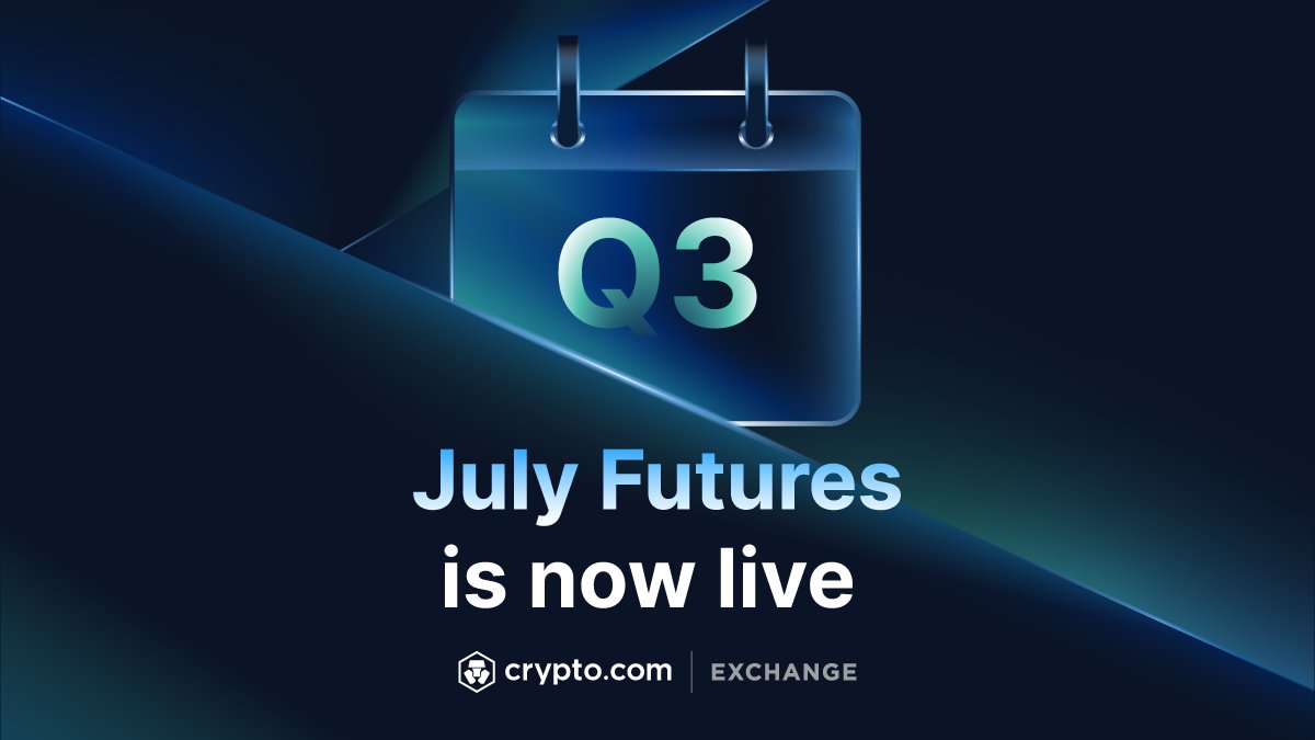 July Futures are live in the Crypto.com Derivatives Exchange 🚀 📈 Trade BTCUSD and ETHUSD futures 💰 Enjoy lower fees + instant USDC settlement 🦾 Fully control your leverage Trade Futures 👉 crypto.com/exchange/trade…