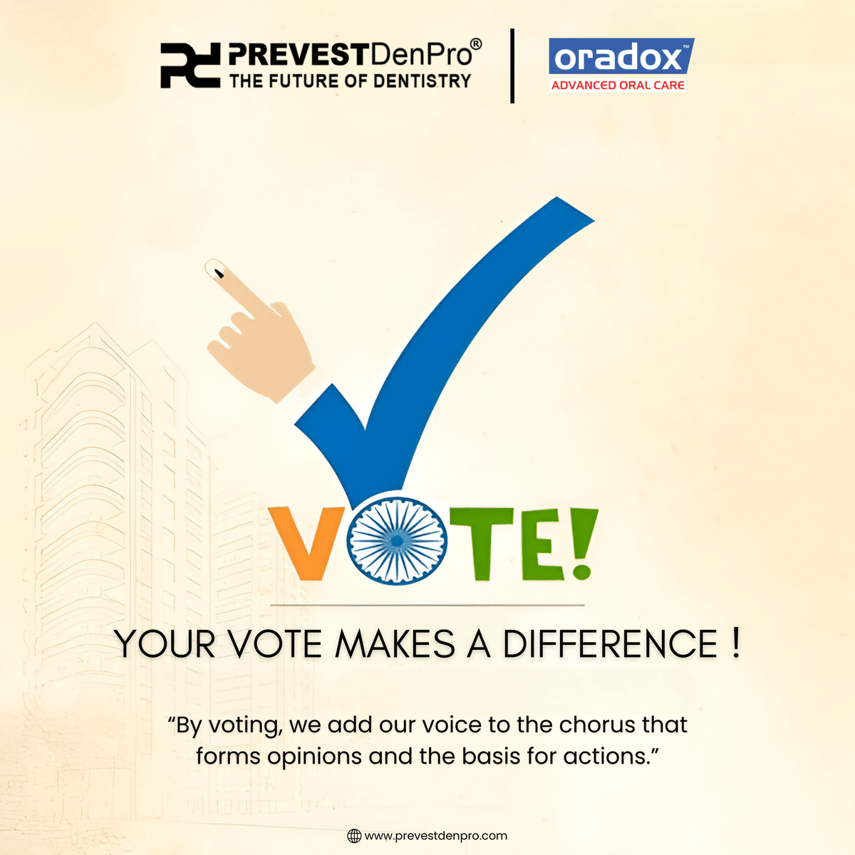 Voting for the 18th Lok Sabha has officially started today. Democracy thrives when citizens actively participate. Register, vote, and contribute to the strength of our democracy.

#prevestdenpro #yourvotematters #loksabha #democracy