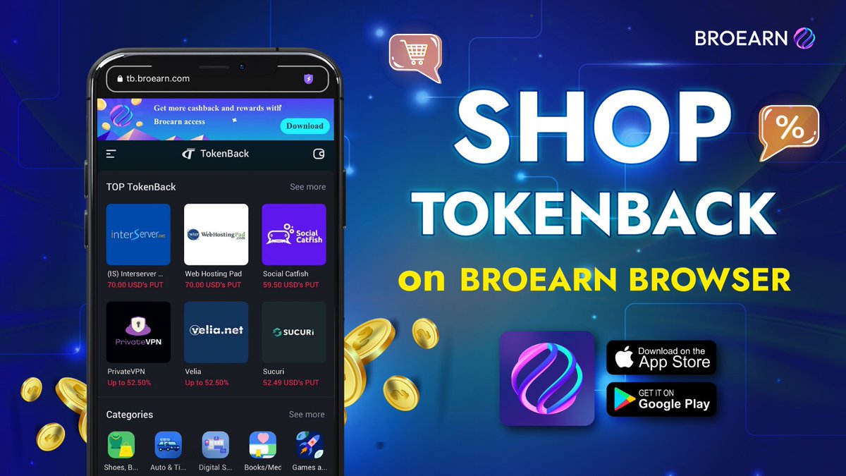 Token_Back's tweet photo. 🤔Did you know you can earn cashback while shopping with #Tokenback?

And receive special discounts every day on Broearn in-app purchases! 🎉

🛍️ Discount link: https://t.co/nGgGxGLwqr

#Cashback #Tokenback #Digital #Lifestyle #ShoppingPerks 🛍️💰 https://t.co/PkNyfR3FS5