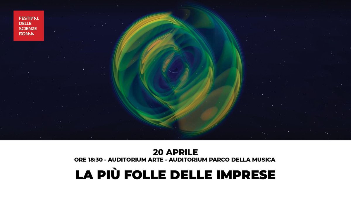 La più folle delle imprese: l’avventura delle #OndeGravitazionali da #Einstein a @ET_Italia. Il 20 aprile alle 18:30 al #FestivalDelleScienzeRoma, @AuditoriumPdM, non perdete l'incontro su #EinsteinTelescopeIT!
👉 auditorium.com/it/event/la-pi…