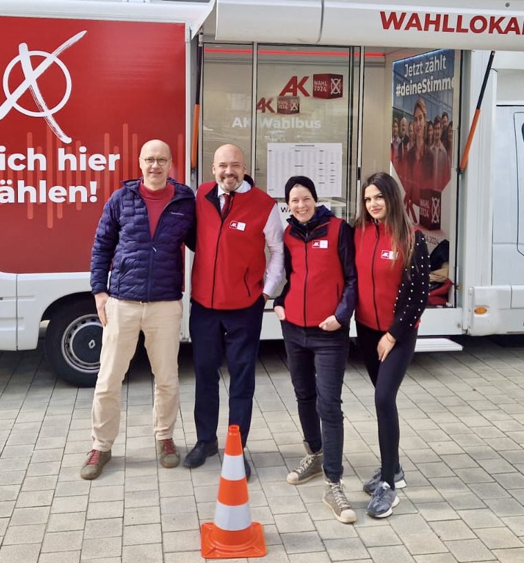 Just as in 🇪🇺elections, let’s get people to the ballot!🗳️ Joined @Arbeiterkammer colleagues in their efforts to get workers to vote in the upcoming 🇦🇹social elections. Democracy at work in practice! @etuc_ces @oegb_eu @AK_EU_Int